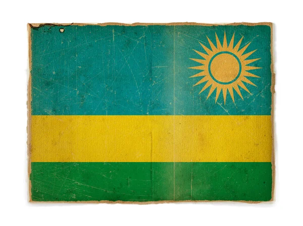 Grunge vlag van rwanda — Stockfoto