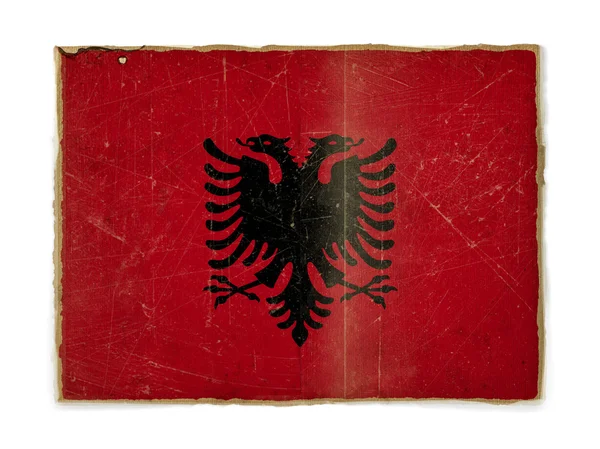 Grunge flagga albanien — Stockfoto