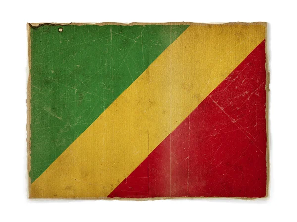 Bandera Grunge de Congo Republic — Foto de Stock