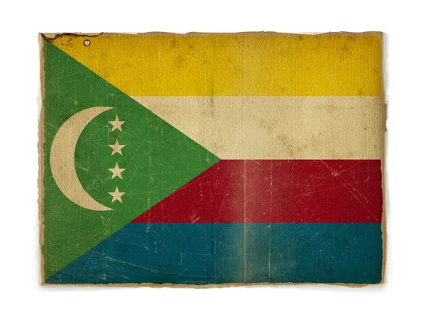 Grunge flagga Komorerna — Stockfoto