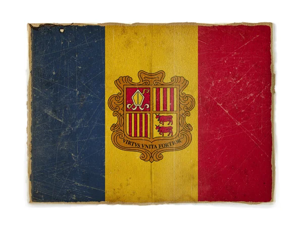 Bandeira de Grunge de Andorra — Fotografia de Stock
