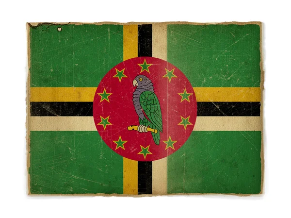 グランジ ドミニカ国の国旗 — ストック写真