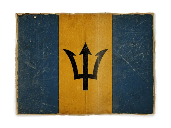 Bandiera Grunge delle Barbados — Foto Stock