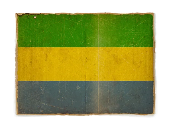 Gabon Grunge bayrağı — Stok fotoğraf