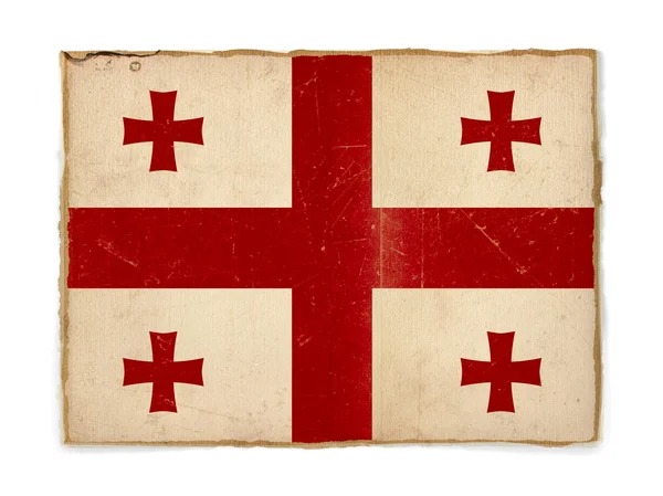 Georgia 'nın grunge bayrağı — Stok fotoğraf