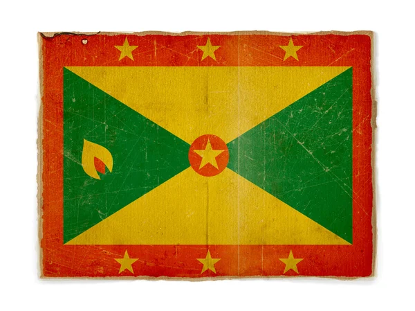 Grenada bayrağı Grunge — Stok fotoğraf
