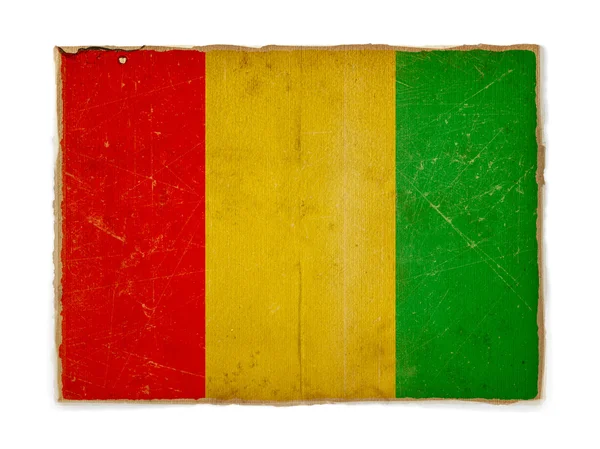 Bandiera grunge della Guinea — Foto Stock