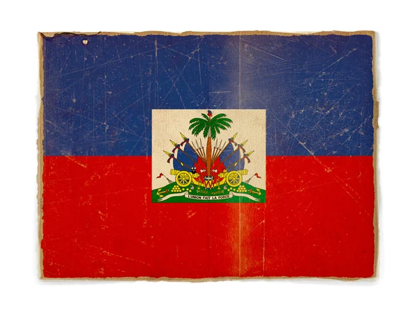 Grunge flagga haiti — Stockfoto
