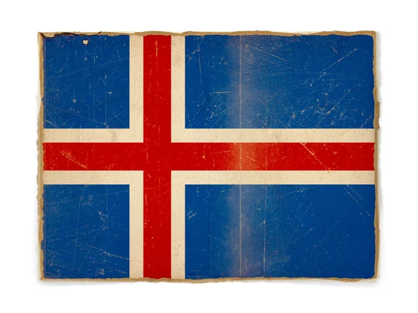 グランジ アイスランドの旗 — ストック写真