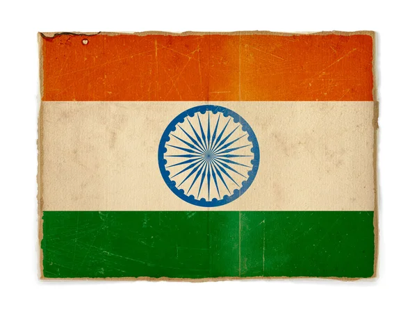 Grunge indická vlajka — Stock fotografie