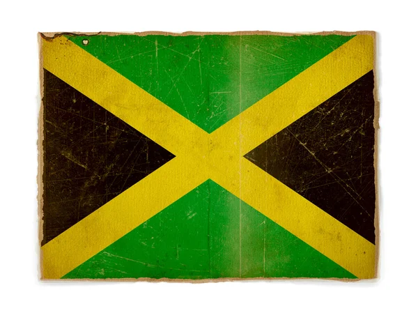 Grunge vlag van jamaica — Stockfoto