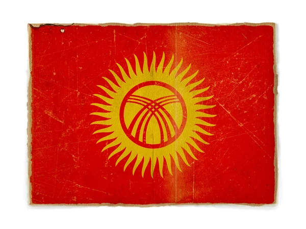 Grunge σημαία της Κιργιζίας — Φωτογραφία Αρχείου