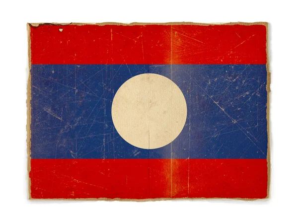 老挝的 grunge 旗子 — 图库照片