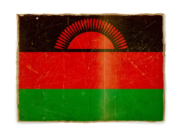 马拉维的 grunge 旗子 — 图库照片
