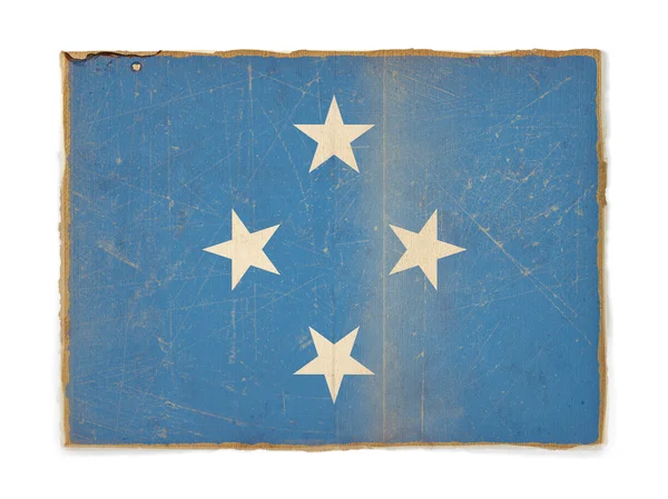 Grunge vlag van micronesia — Stockfoto