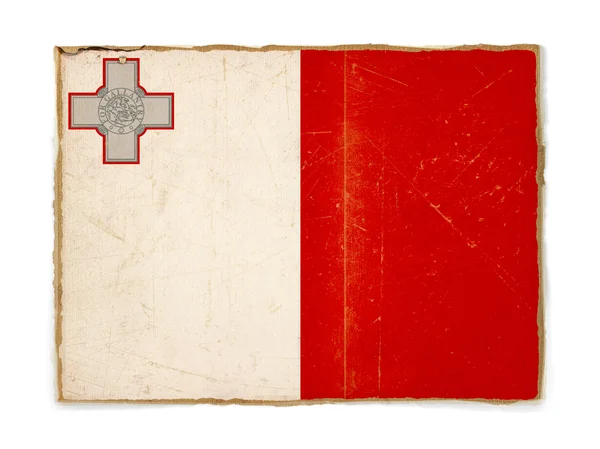 Malta bayrağı Grunge — Stok fotoğraf