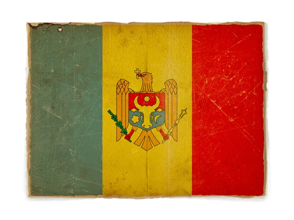 Bandera Grunge de Moldavia — Foto de Stock