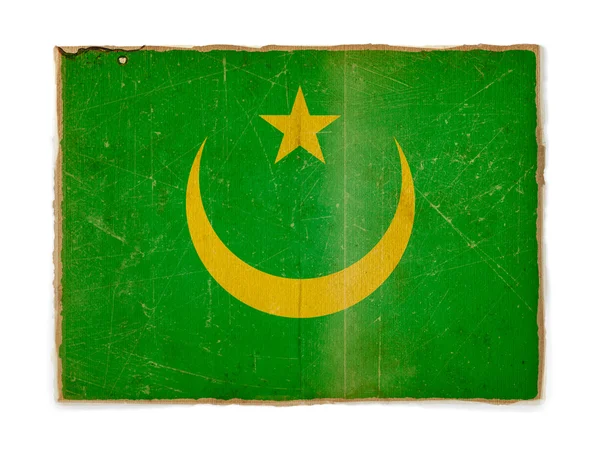 毛里塔尼亚的 grunge 旗子 — 图库照片