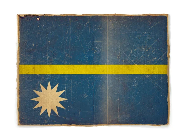 Bandera Grunge de Nauru — Foto de Stock