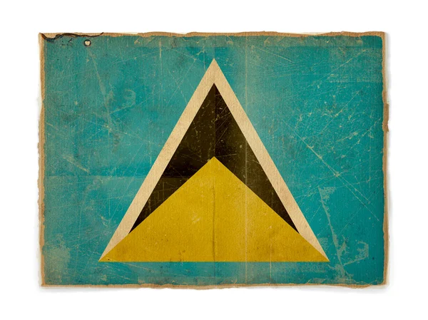 Grunge vlag van heilige Lucia — Stockfoto