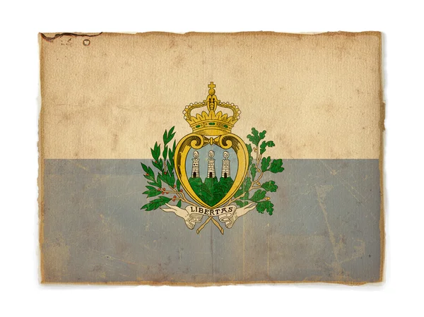 Bandera Grunge de San Marino — Foto de Stock
