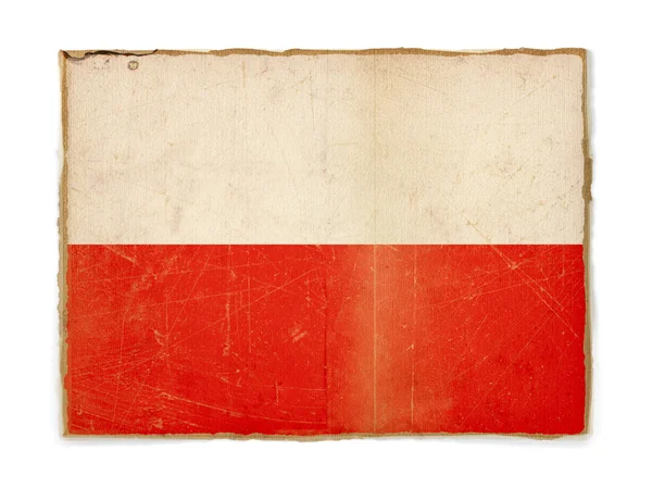 Гранж-флаг Польши — стоковое фото