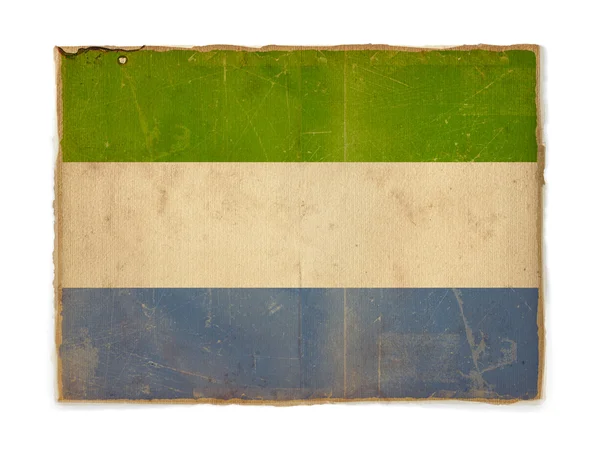 Grunge vlajka Sierry leone — Stock fotografie