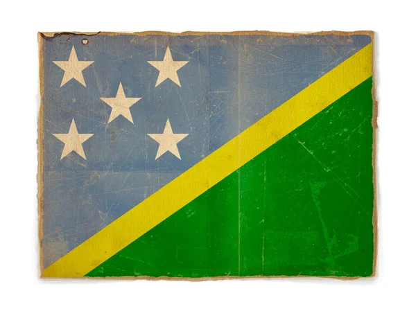 Grunge vlajka Šalamounových ostrovů — Stock fotografie