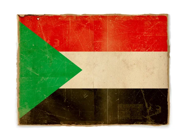 Grunge flagga i sudan — Stockfoto