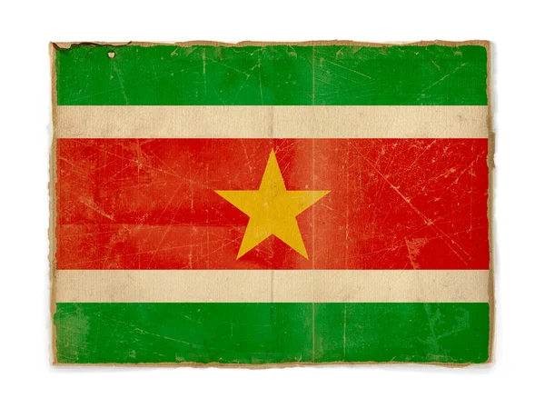 Bandera Grunge de Surinam —  Fotos de Stock