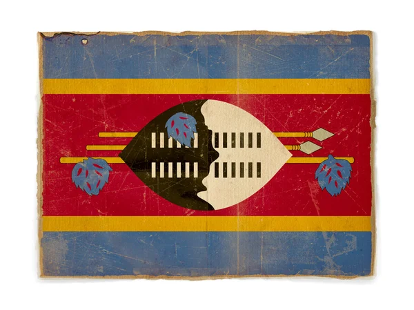 Grunge vlag van swaziland — Stockfoto