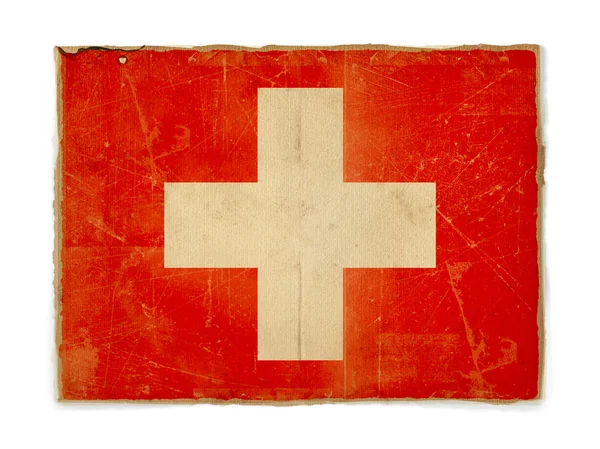 A svájci grunge zászló — Stock Fotó