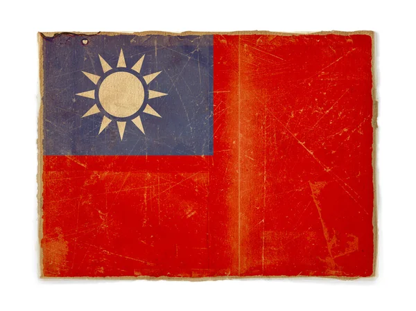 Tajvan grunge zászlaja — Stock Fotó