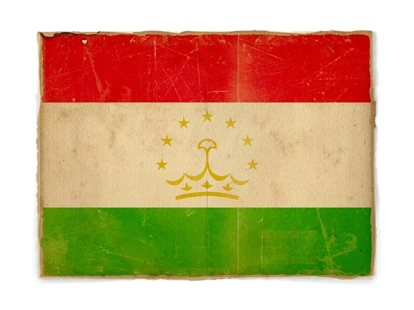 塔吉克斯坦的 grunge 旗子 — 图库照片