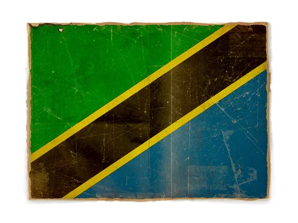 Grunge flagga tanzania — Stockfoto