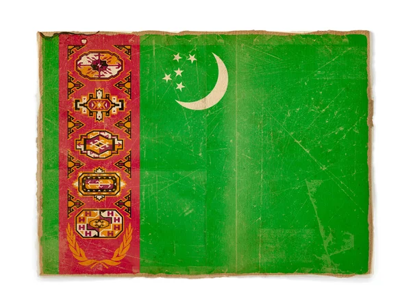Bandeira do Grunge do Turquemenistão — Fotografia de Stock