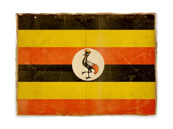 Bandiera grunge dell'Uganda — Foto Stock