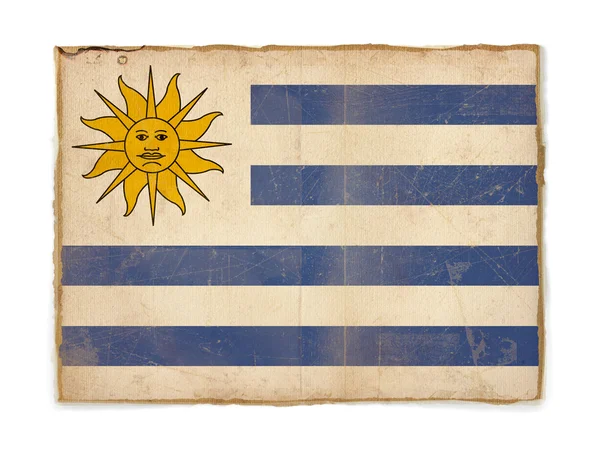 Grunge vlajka Uruguaye — 图库照片