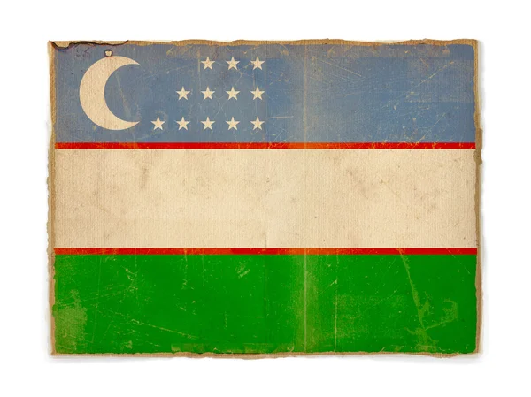 Grunge σημαία του Ουζμπεκιστάν — Φωτογραφία Αρχείου