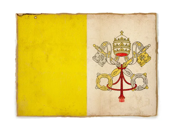 Grunge vlag van Vaticaanstad — Stockfoto