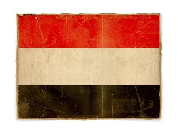 Grunge flagga Jemen — Stockfoto