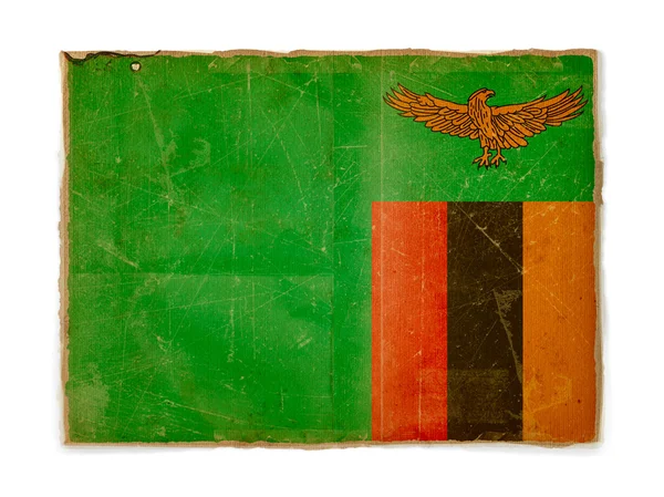 Grunge flagga zambia — Stockfoto
