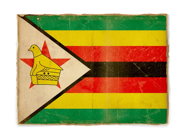 Grunge vlajka Zambieジンバブエのグランジ フラグ — ストック写真