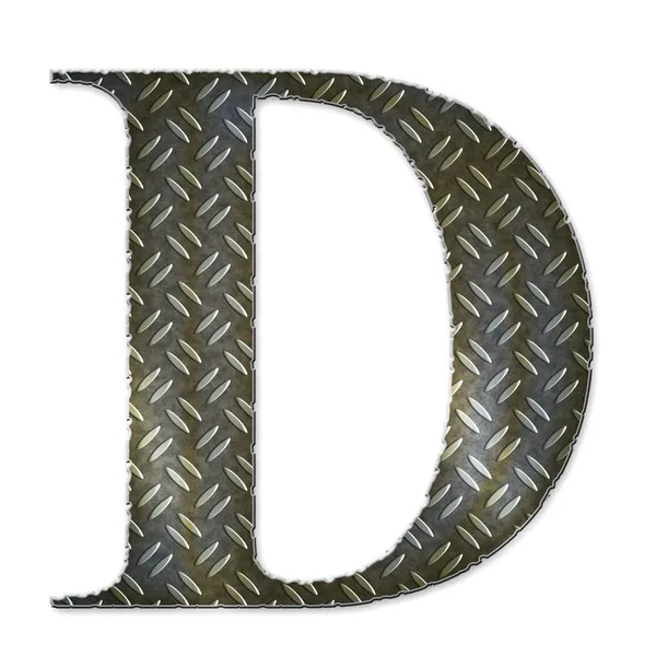 Металлический алфавит - D — стоковое фото