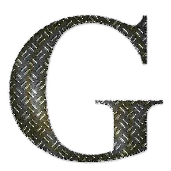 stock image Metal alphabet symbol - G