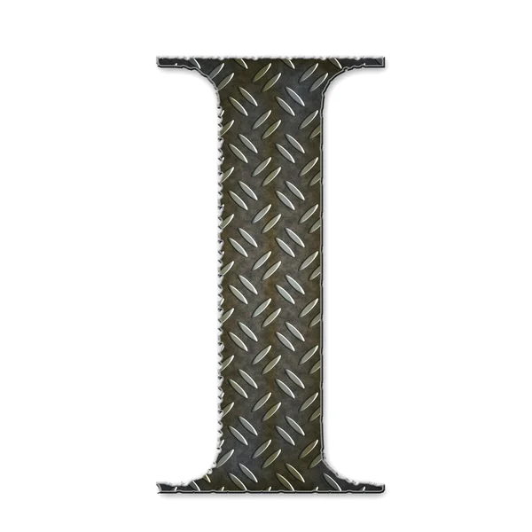 Simbolo dell'alfabeto metallico - I — Foto Stock