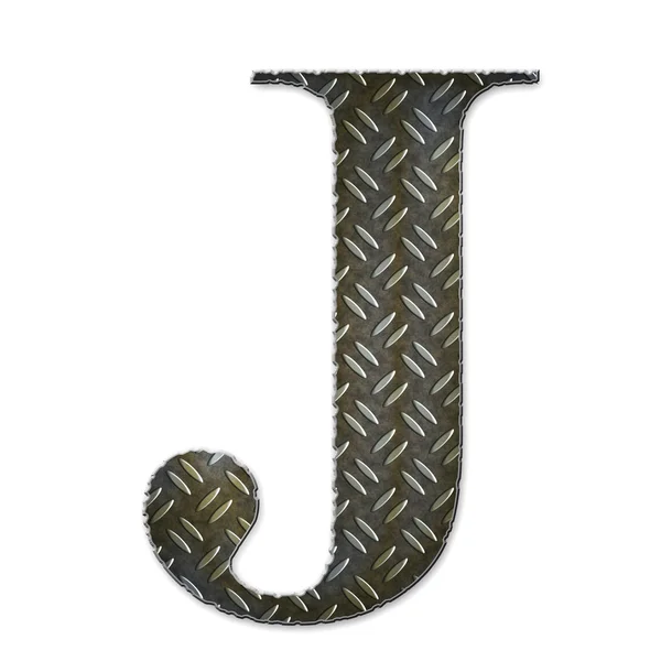 Kovový abecedy symbolů - j — Stock fotografie
