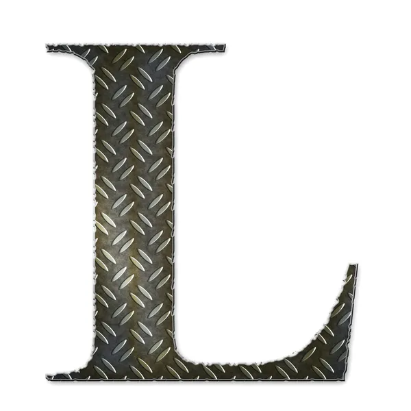 Metall alfabetet symbol - l — Stockfoto