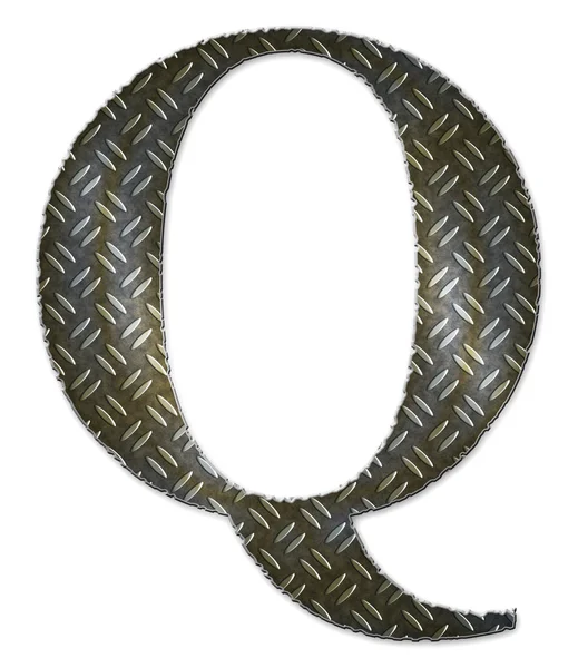 金属字母符号-q — 图库照片