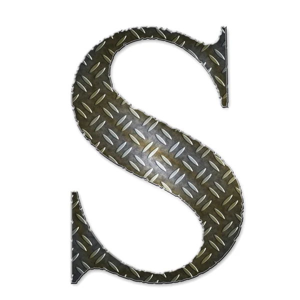 Металлический алфавит - S — стоковое фото